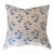 Truett White & Blue Leaf Accent Pillow For Sale