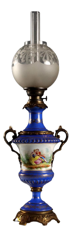 Antique Bronze Oil Lamp from Kosmos Brenner, Europe, 19th Century