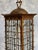 Spanish Spanish Gilt Metal Lantern With Textured Glass For Sale - Image 3 of 12
