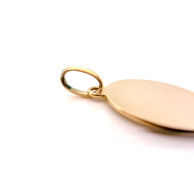 Vintage 1960s Italian 18k Virgin Mary Medallion, Religious Pendant For Sale - Image 12 of 12