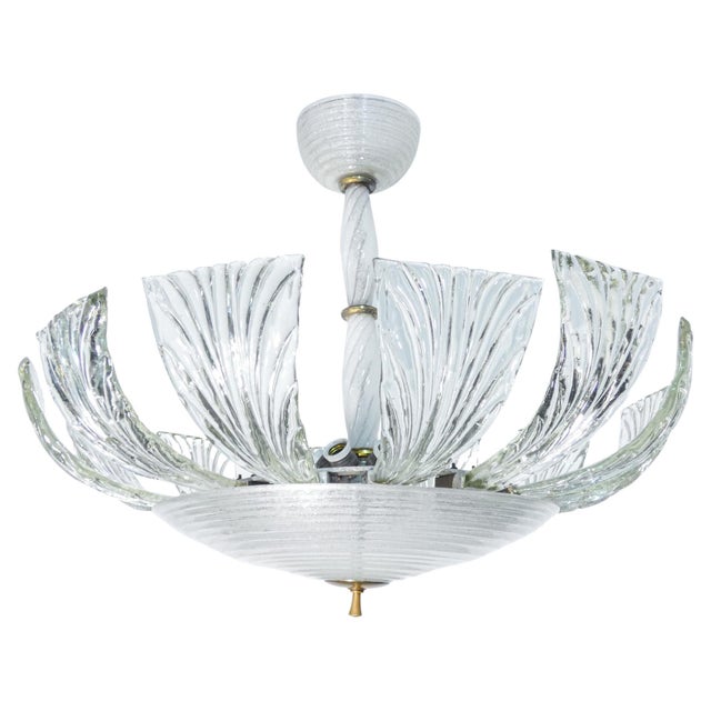 Chandelier attributed to Barovier & Toso, Murano, 1940s For Sale - Image 10 of 10