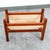 Mid-Century Modern Mid Century Modern Magazine Rack Danish Canvas Sling Teak Vintage Tan Brown For Sale - Image 3 of 10
