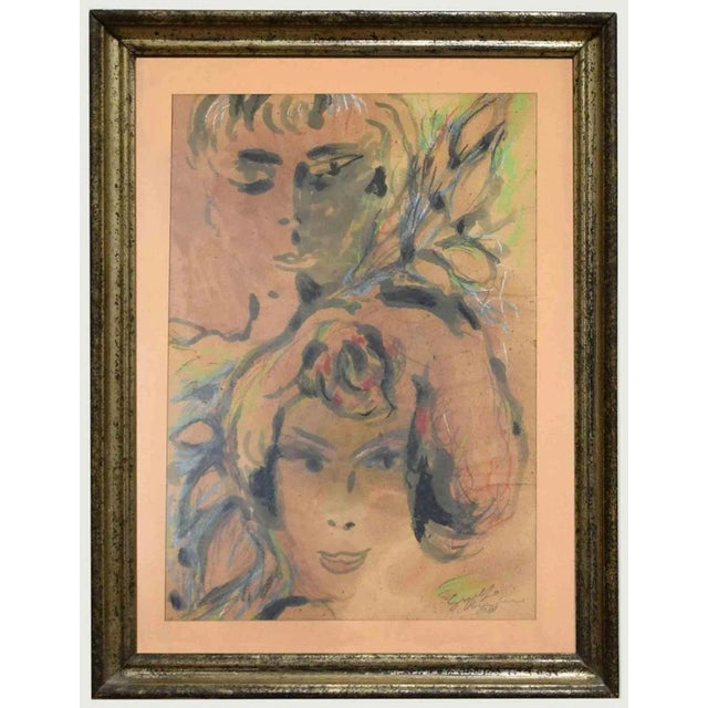 Guelfo Bianchini, Women, Watercolor, 1961 For Sale - Image 4 of 4