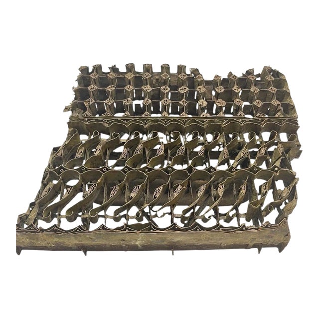 Antique Indonesian Copper Batik Textile Stamp, Tjap For Sale