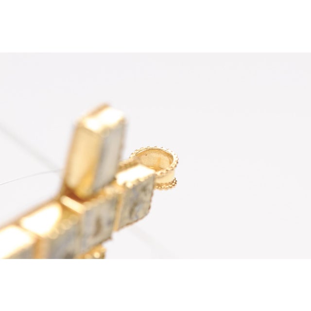 A Stunning Roman Glass Cross in 21k For Sale - Image 10 of 11