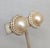 American Vintage 1980s Signed Ciner Goldtone Faux-Pearl & Pavé Clear Rhinestone Clip Earrings-2 Pieces For Sale - Image 3 of 7