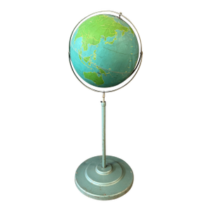 1940s A.j. Nystrom World Globe on Stand