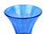 Mid-Century Modern Hand-Blown Cobalt Blue Seeded "Biot" Style Art Glass Flared Vase For Sale - Image 4 of 7