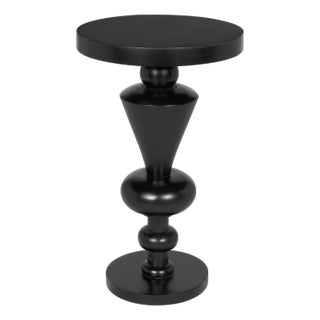 NOIR Fenring Side Table, Hand Rubbed Black For Sale