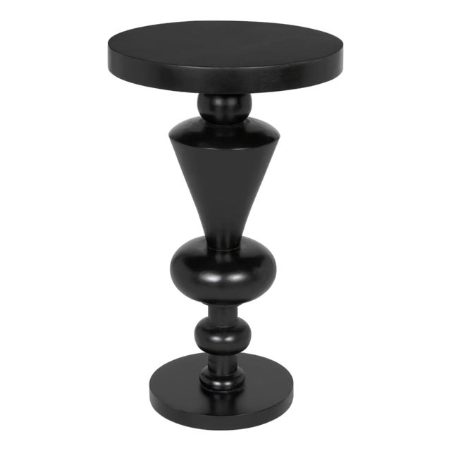 NOIR Fenring Side Table, Hand Rubbed Black For Sale