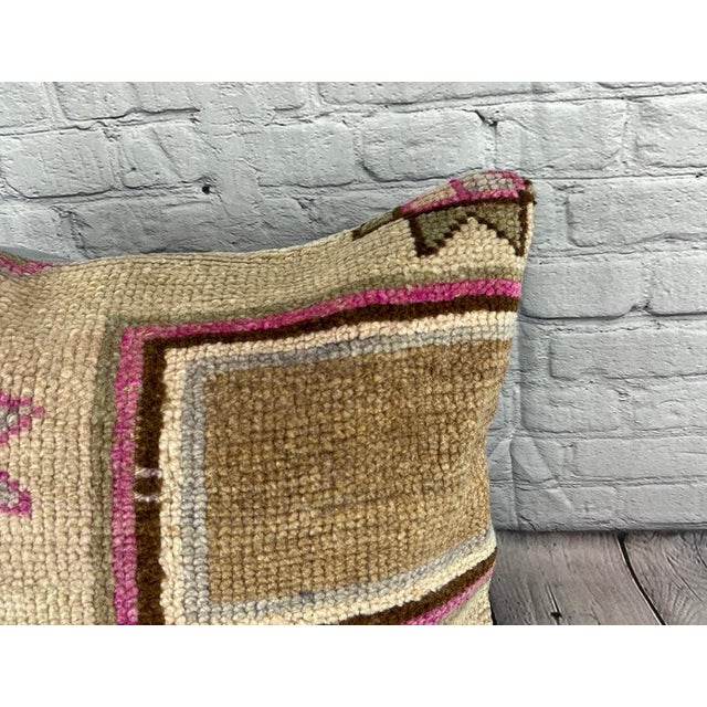 Turkish 20 x 20 Rug Pillow Bosporus Velvet Turkish Pillow Cushion Cover For Sale - Image 3 of 4