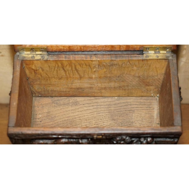 Carved Black Forest Wood Smoking Pipe Cabinet Box, 1870s For Sale - Image 18 of 18