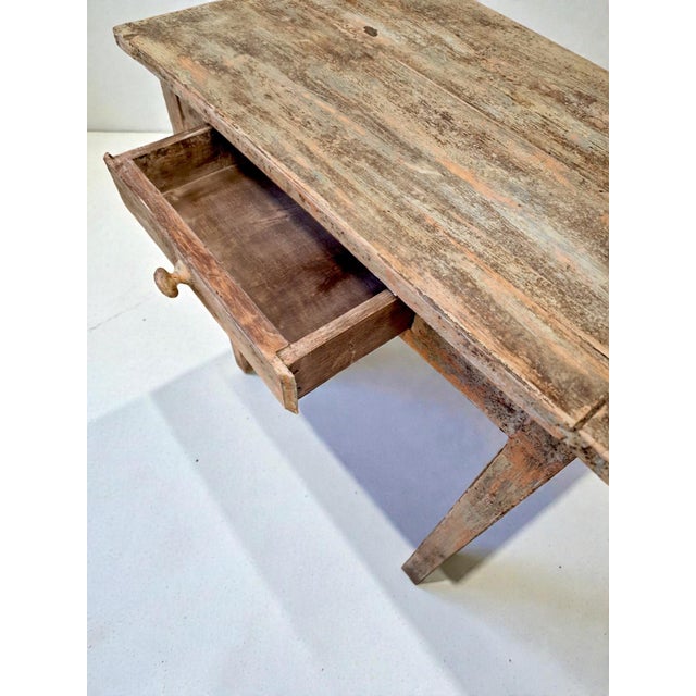 Industrial Small Patinated Console Table, 1940s For Sale - Image 3 of 9