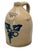 Mid 19th Century Excellent & Unsusal 1 1/2 Gallon Size Antique American Blue Flower Decorated Stoneware Jug From Vermont Circa 1870s For Sale - Image 5 of 18
