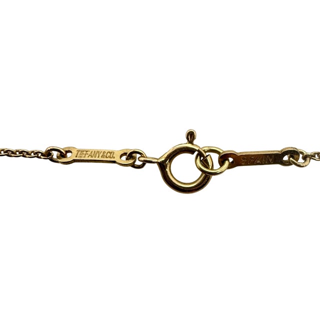 Vintage Elsa Peretti Tiffany & Co. 18k Gold Open Heart Necklace For Sale - Image 4 of 4