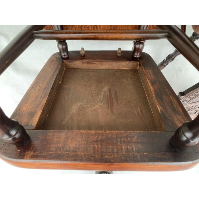 Neo-Renaissance Style Beech Chairs with Carved Backrests, 1950s, Set of 4 For Sale - Image 14 of 18