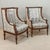 French Pair 19th Century French Louis XVI Walnut Bergères ~ Armchairs For Sale - Image 3 of 17