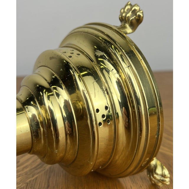 Vintage French Style Brass Gold Candleholders, Set of 2 For Sale - Image 13 of 18