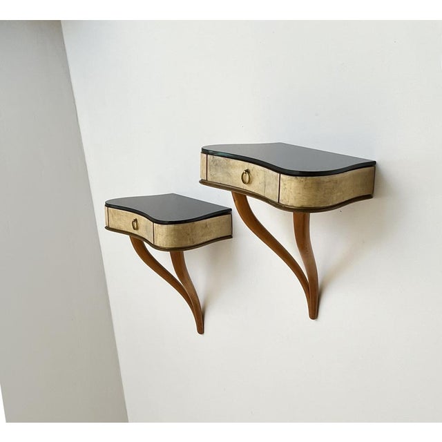 Vintage Wall Consoles, 1950s, Set of 2 For Sale - Image 4 of 6