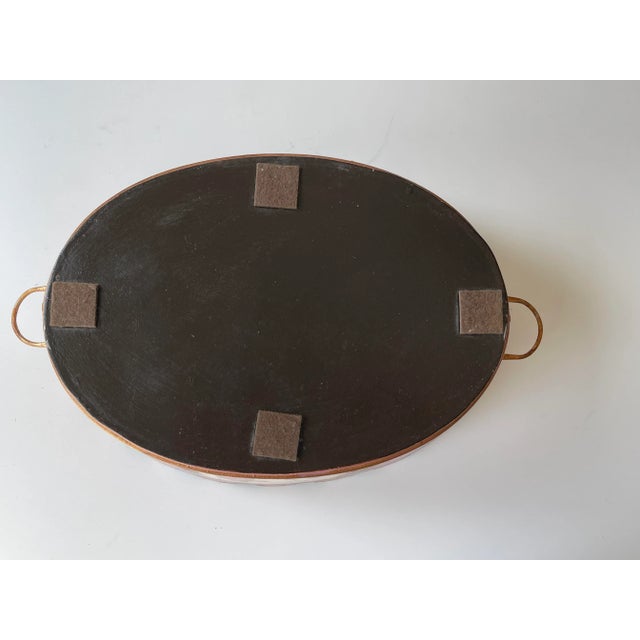 Metal Vintage Chinoiserie Monteith Tole Cachepot With Liner For Sale - Image 7 of 8