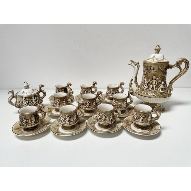 Coffee Service by R. Capodimonte, 1960s, Set of 12 For Sale - Image 9 of 18