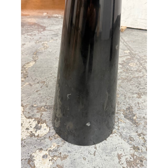 2020s Michael Oren Designs Marquina Marble Pedestal Side Table For Sale - Image 5 of 12