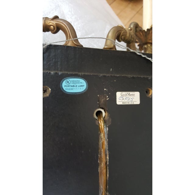 2010s Greyish Green Ceramic and Bronze Wall Sconce Candelabra by Guild Master For Sale - Image 5 of 7