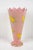 Vintage 1960's Pink With Yellow Flowers Metal Tin Vase For Sale - Image 4 of 12