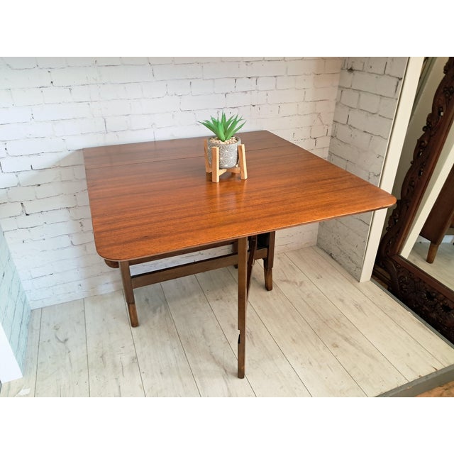 Mid-Century Teak Gate Leg Dining Table Drop Leaf in the style of G Plan, 1970s For Sale - Image 17 of 18