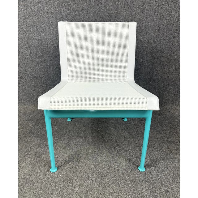Teal Six Vintage Mid Century Modern 1966 Leisure Collection Patio Dining Chairs by Richard Schultz for Knoll, Attributed For Sale - Image 8 of 11