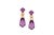 G-One' Amethyst Pear Shape Cushion Earrings in 18K Yellow Gold. Approximate Stone Details: Amethyst - Size - 21x12mm &...