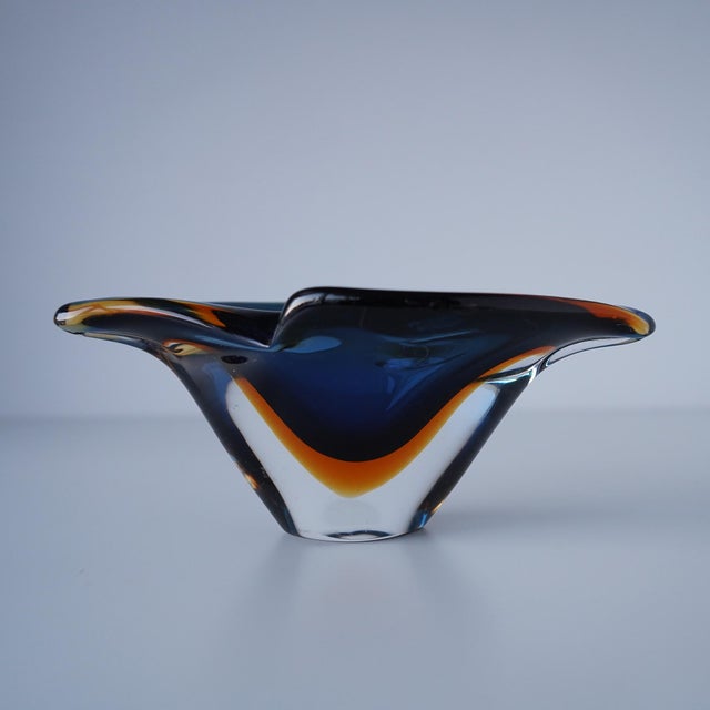 Mid 20th Century Murano Sommerso Glass Catchall Vide Poche For Sale In New York - Image 6 of 12