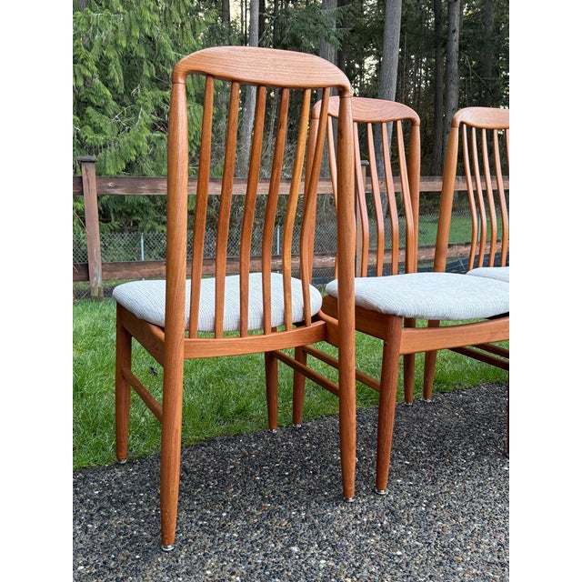 1980s Benny Linden Danish Modern Teak Dining Chairs - Set of 6 For Sale In Seattle - Image 6 of 9