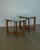 Wood Attributed to Adrian Pearsall Walnut & Glass Top Side Tables, Pair, 1970s For Sale - Image 7 of 11
