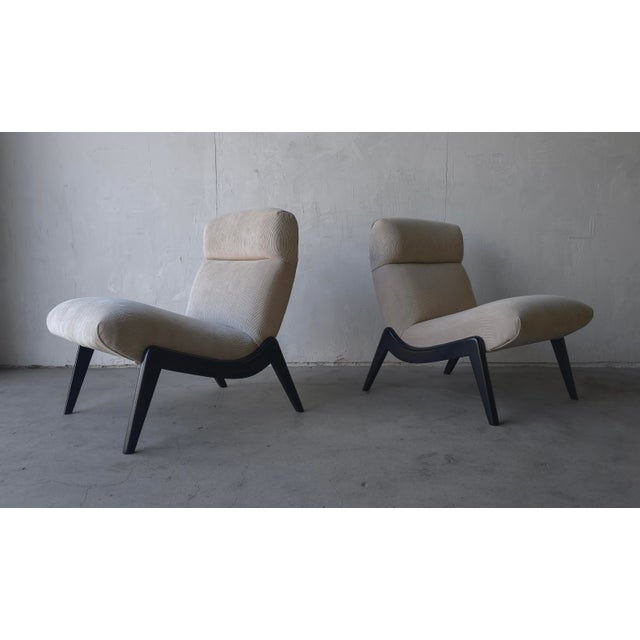 Tan Pair of Mid Century Scoop Lounge Chairs For Sale - Image 8 of 11