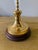 1980s 1980s Neoclassical Spiral Twist Brass & Wood Buffet Lamps - A Pair (Bases Only) For Sale - Image 5 of 7