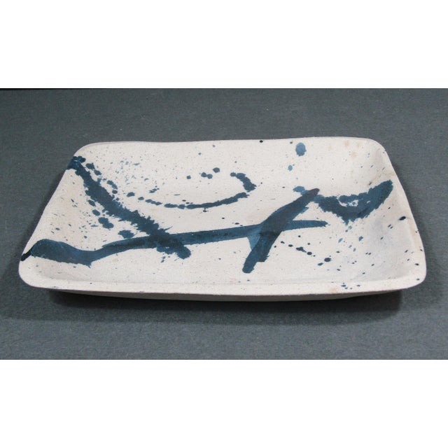 Signed Studio Pottery Abstract Ceramic Tray For Sale In Austin - Image 6 of 10