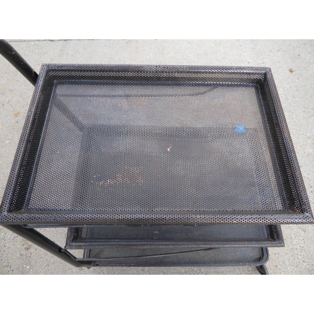 Black French Demon Serving Bar Cart by Mathieu Mategot for Atelier Matégot For Sale - Image 8 of 11