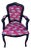 Whimsical Animal Print - Updated Louis XV-Style Chair For Sale