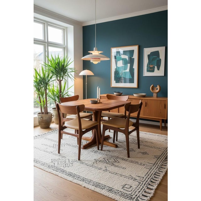 1970s Vintage Extendable Dining Table in Teak with Two Extension Leaves, 1960s For Sale - Image 5 of 13