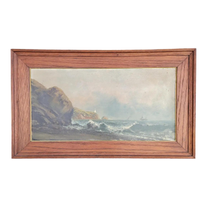 Painting of the Historic Bonita Point Lighthouse Marin California 19th Century