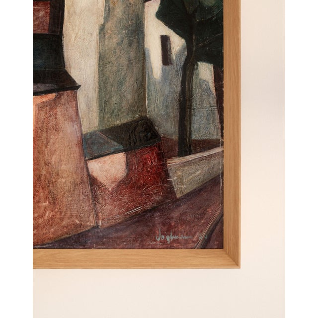 Modern Lutz Voigtmann, House Ensemble, 1960s, Oil on Canvas For Sale - Image 3 of 7