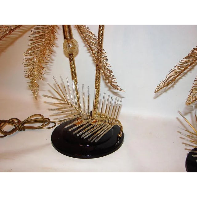 1960s Gold Metal Table Lamps, 1960s, Set of 2 For Sale - Image 5 of 10