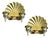 Vintage Brass Shell Candle Sconces / Holders, a Pair For Sale