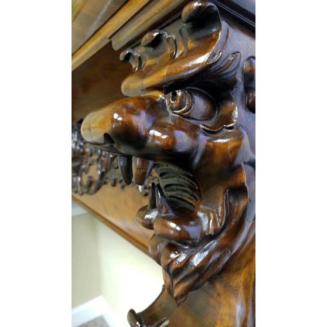 Antique Carved Fireplace Mantel For Sale In Atlanta - Image 6 of 9