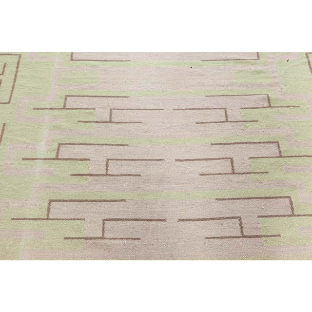 Early 21st Century Modern Scandinavian Art Deco Flat Weave Wool Rug by Doris Leslie Blau For Sale - Image 5 of 8
