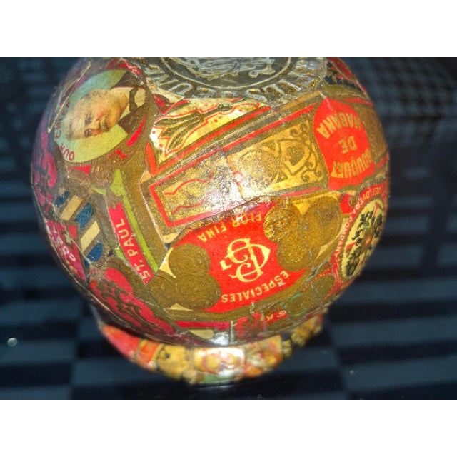 Custom Vintage 1950s Cigar Seals Decoupage Trinket Dish For Sale - Image 10 of 13
