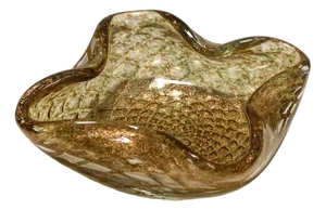 Amber-Colored Murano Glass Bowl, Italy, 1960s
