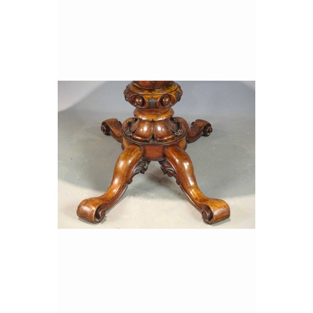 Mid 19th Century English Walnut Center Table, Circa 1850, Tilt Top For Sale - Image 5 of 12