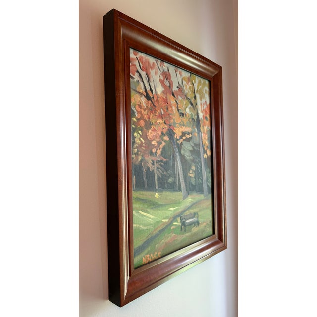 Modern Oil Painting - Landscape With Trees For Sale - Image 3 of 13